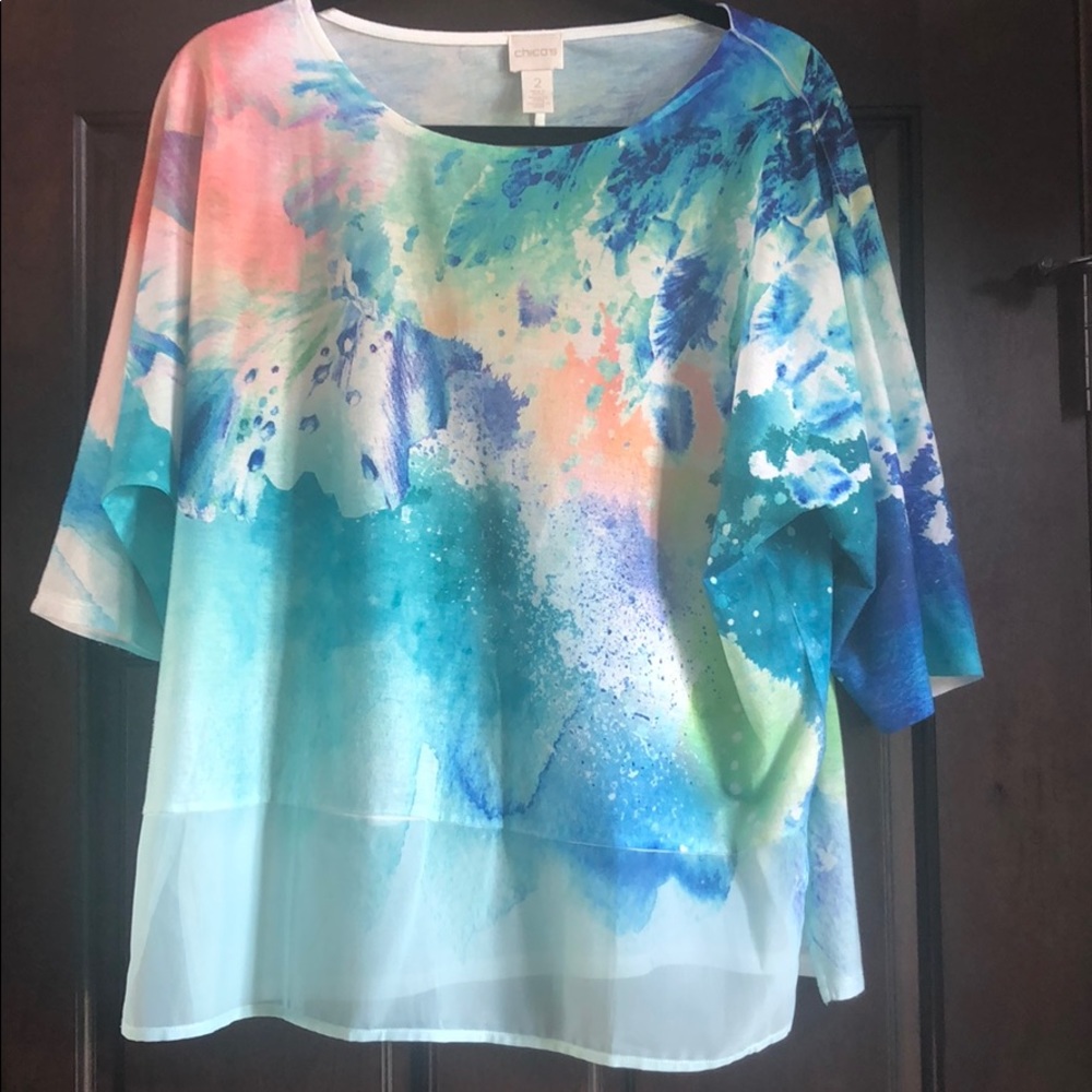 Chico’s Multi-Color Polyester Top